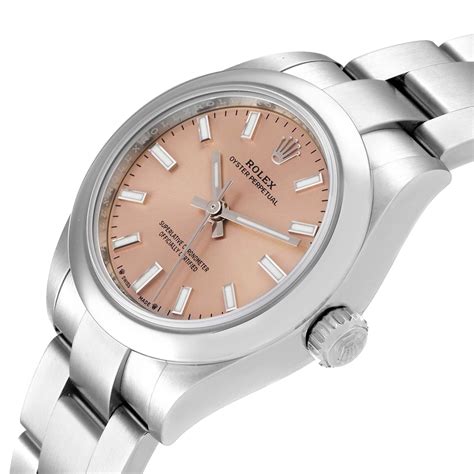 rolex oyster lady prezzo|rolex oyster steel pink dial.